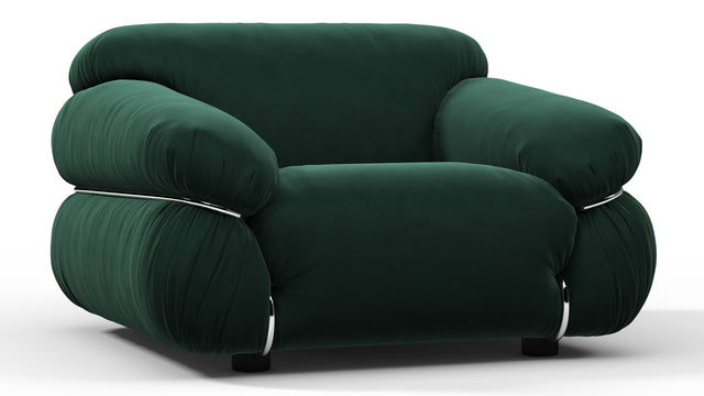 Sesann - Sesann Lounge Chair, Deep Pine Velvet