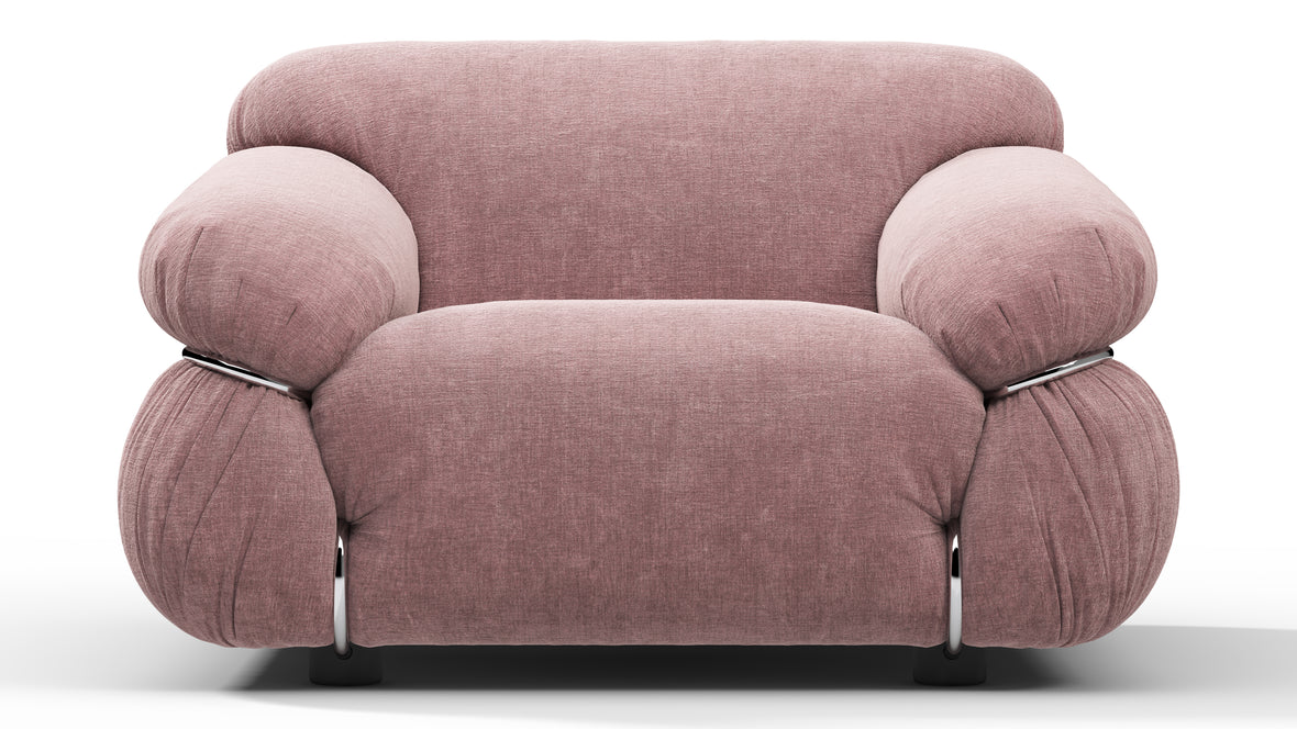 Sesann - Sesann Lounge Chair, Dusty Pink Chenille