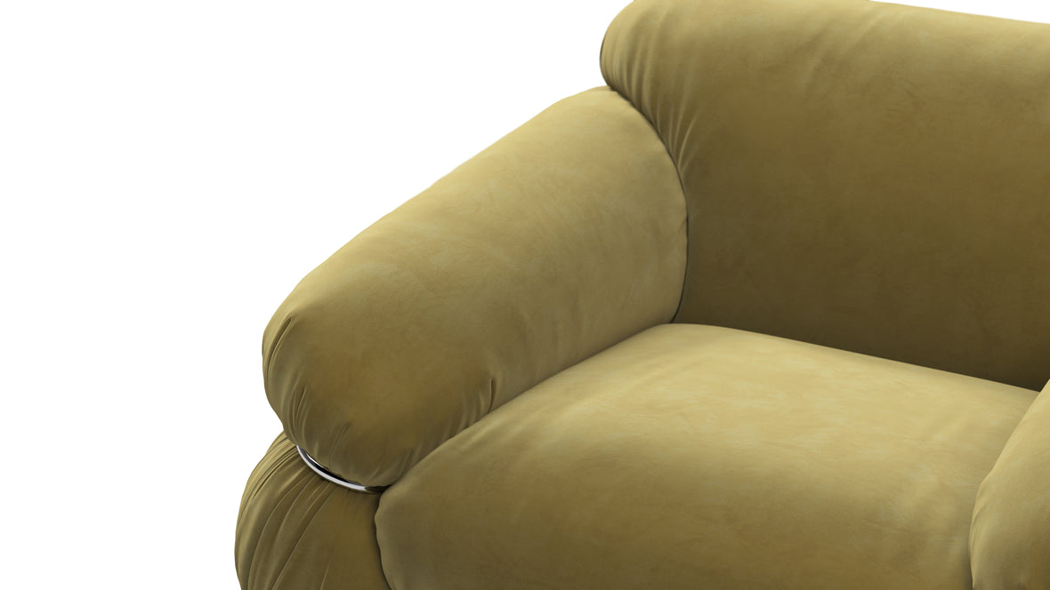 Sesann - Sesann Lounge Chair, Olive Gold Velvet