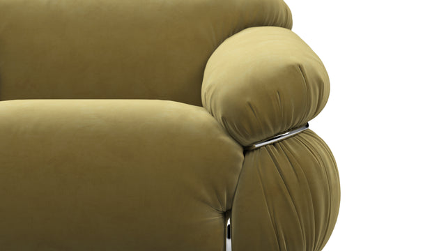 Sesann - Sesann Lounge Chair, Olive Gold Velvet