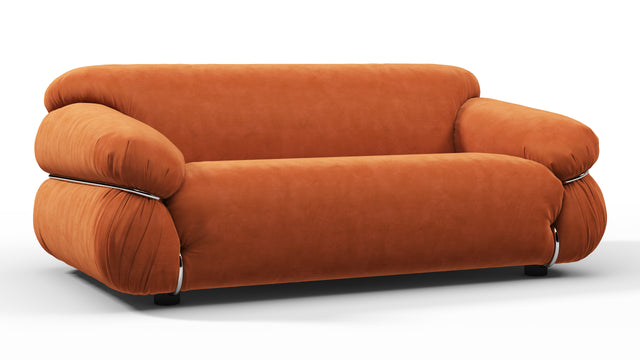 Sesann - Sesann Two Seater Sofa, Apricot Velvet