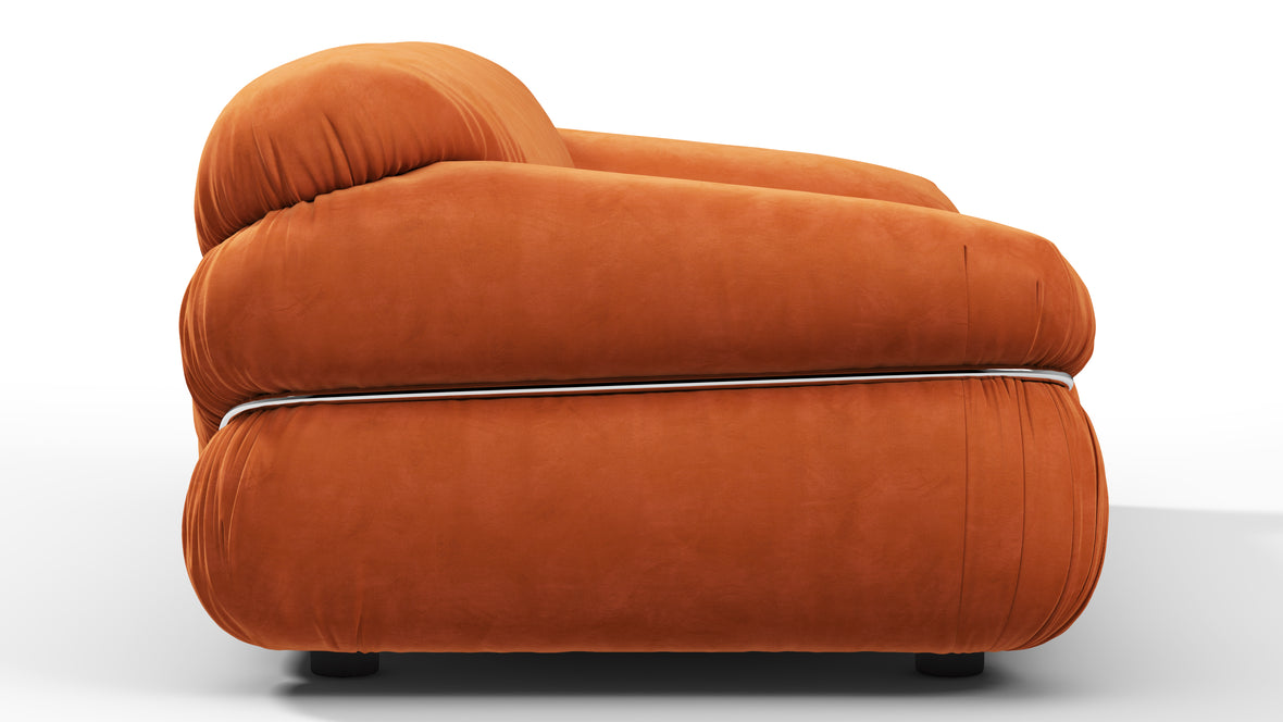 Sesann - Sesann Two Seater Sofa, Apricot Velvet