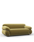 2 Seaters Sesann Two Seater Sofa, Olive Gold Velvet