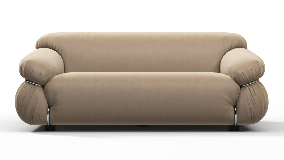 Sesann - Sesann Two Seater Sofa, Stone Luxe Velvet