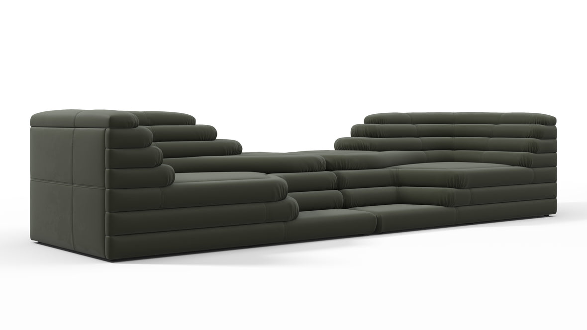 Terrazza - Terrazza Sofa Combination, Army Green Vegan Leather