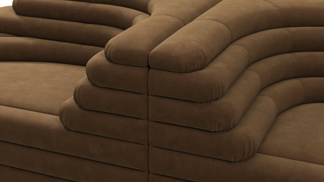 Terrazza - Terrazza Sofa Combination, Brown Vegan Suede