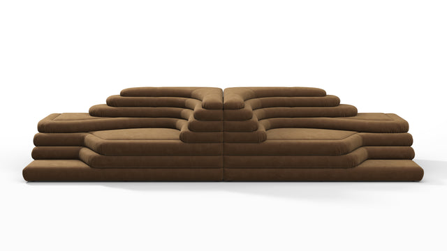 Terrazza - Terrazza Sofa Combination, Brown Vegan Suede