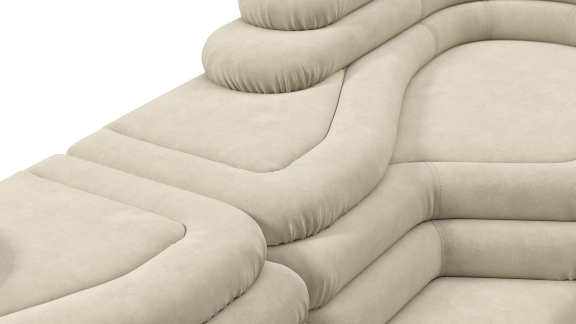 Terrazza - Terrazza Sofa Combination, Eggshell Vegan Suede