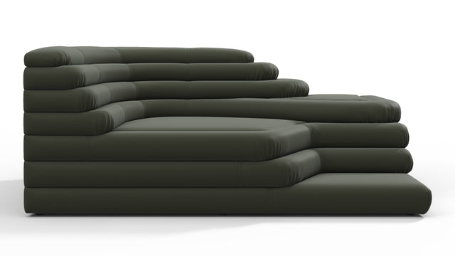 Terrazza - Terrazza Sofa, Left Arm, Army Green Vegan Leather