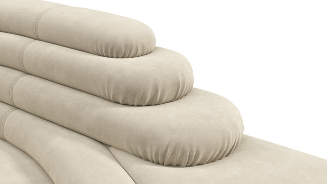 Terrazza - Terrazza Sofa, Left Arm, Eggshell Vegan Suede