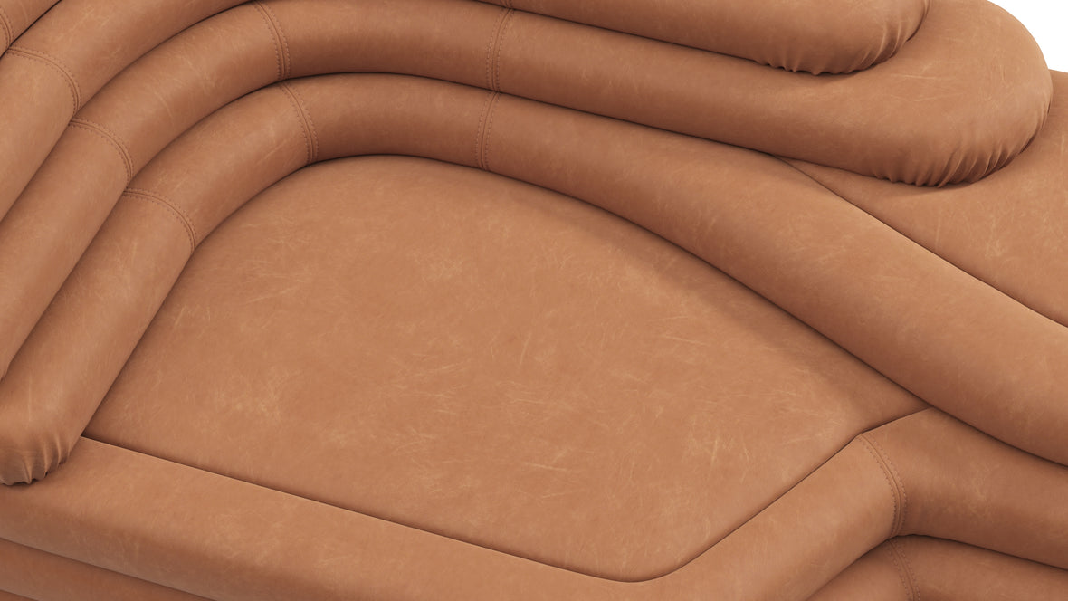 Terrazza - Terrazza Sofa, Left Arm, Tan Vegan Leather