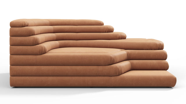 Terrazza - Terrazza Sofa, Left Arm, Tan Vegan Leather