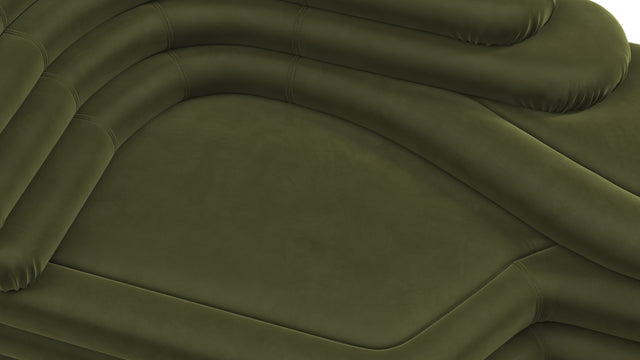 Terrazza - Terrazza Sofa, Left Arm, Thyme Luxe Velvet