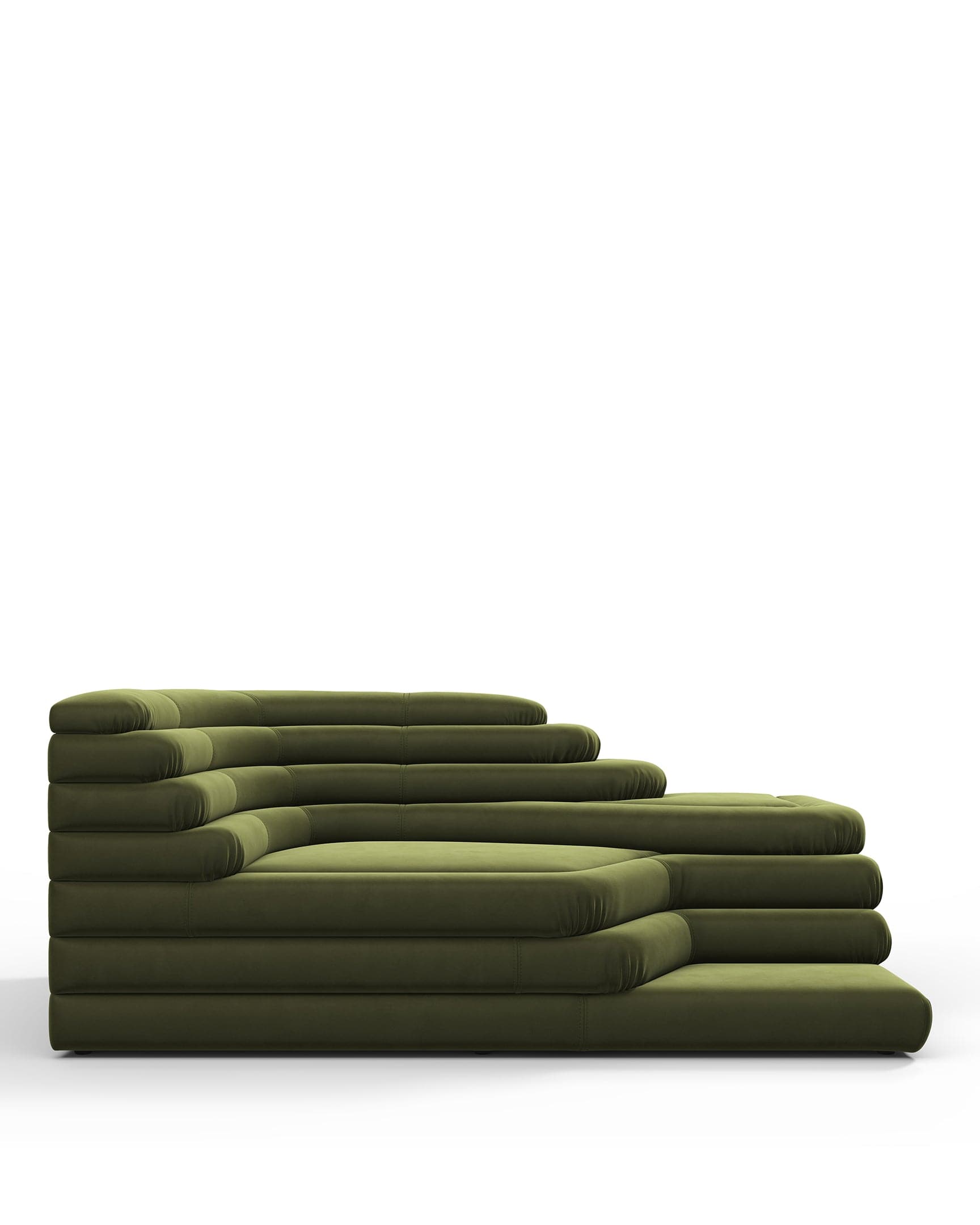 Terrazza Sofa, Left Arm, Burnt Orange Vegan Suede – Interior Icons