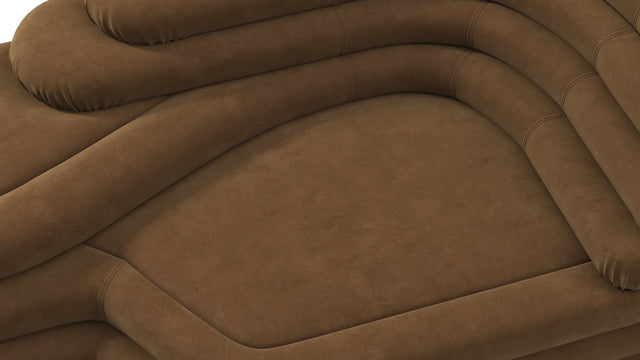 Terrazza - Terrazza Sofa, Right Arm, Brown Vegan Suede