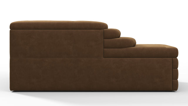 Terrazza - Terrazza Sofa, Right Arm, Brown Vegan Suede