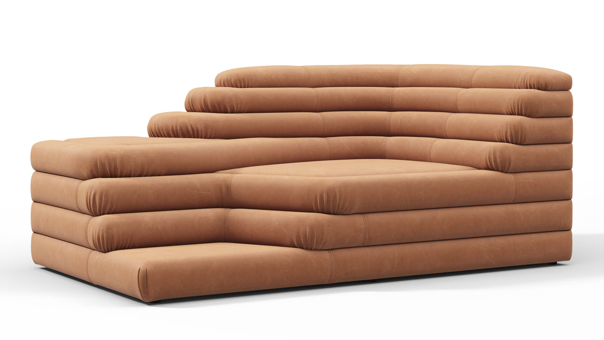 Terrazza - Terrazza Sofa, Right Arm, Tan Vegan Leather