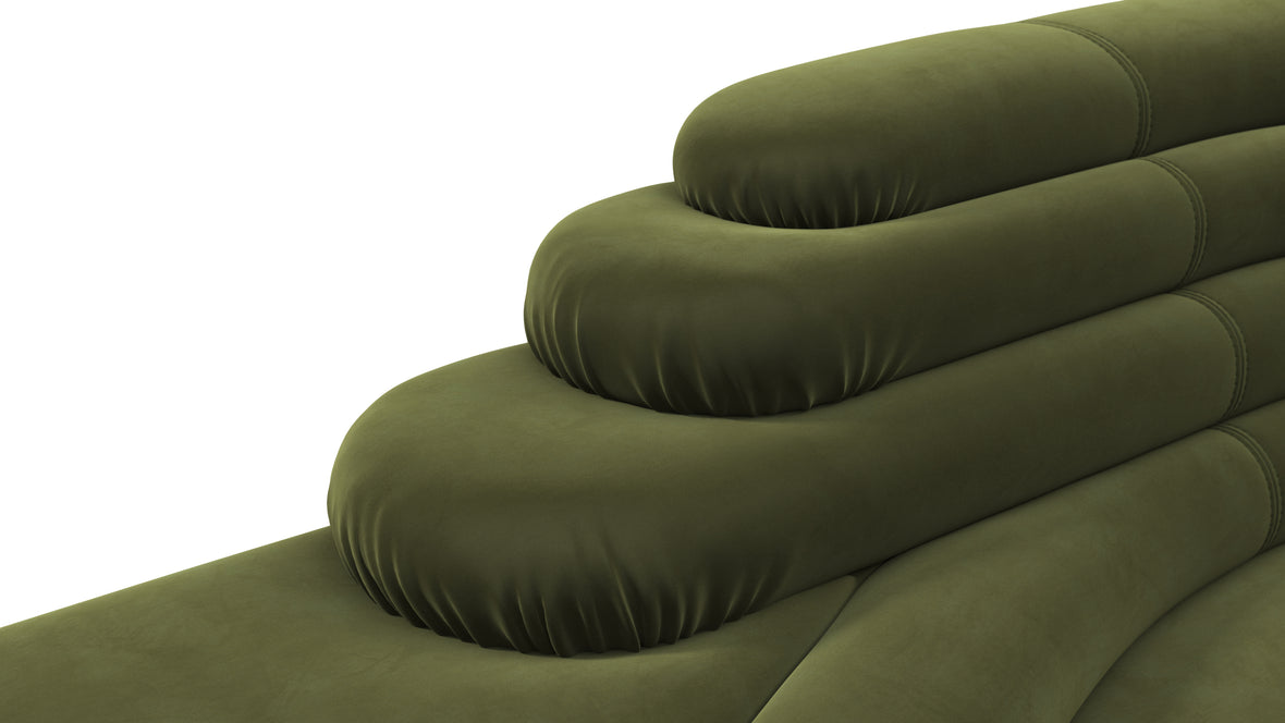 Terrazza - Terrazza Sofa, Right Arm, Thyme Luxe Velvet