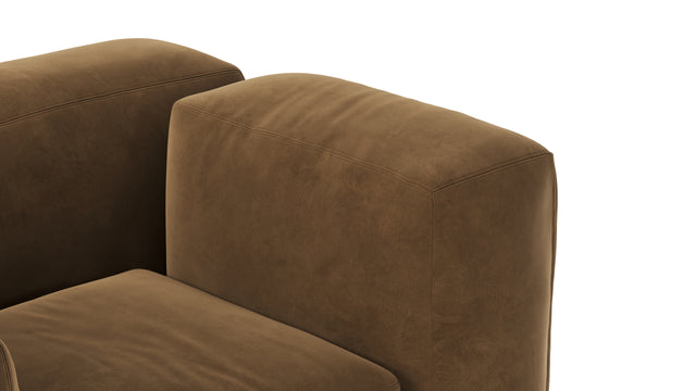 Le Mura - Le Mura Lounge Armchair, Brown Vegan Suede