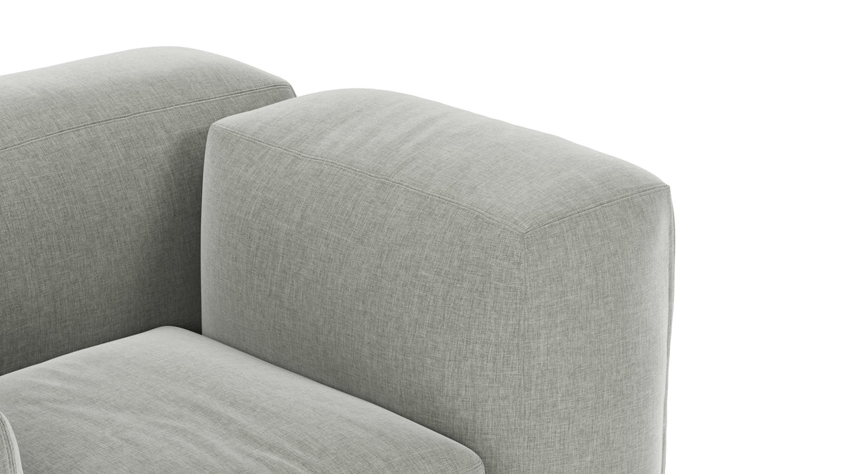 Le Mura - Le Mura Lounge Armchair, Soft Gray Brushed Weave