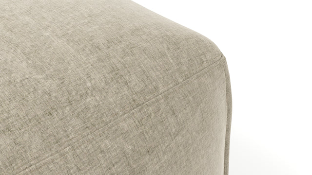 Le Mura - Le Mura Ottoman, Beige Gray Chenille