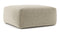 Le Mura - Le Mura Ottoman, Beige Gray Chenille