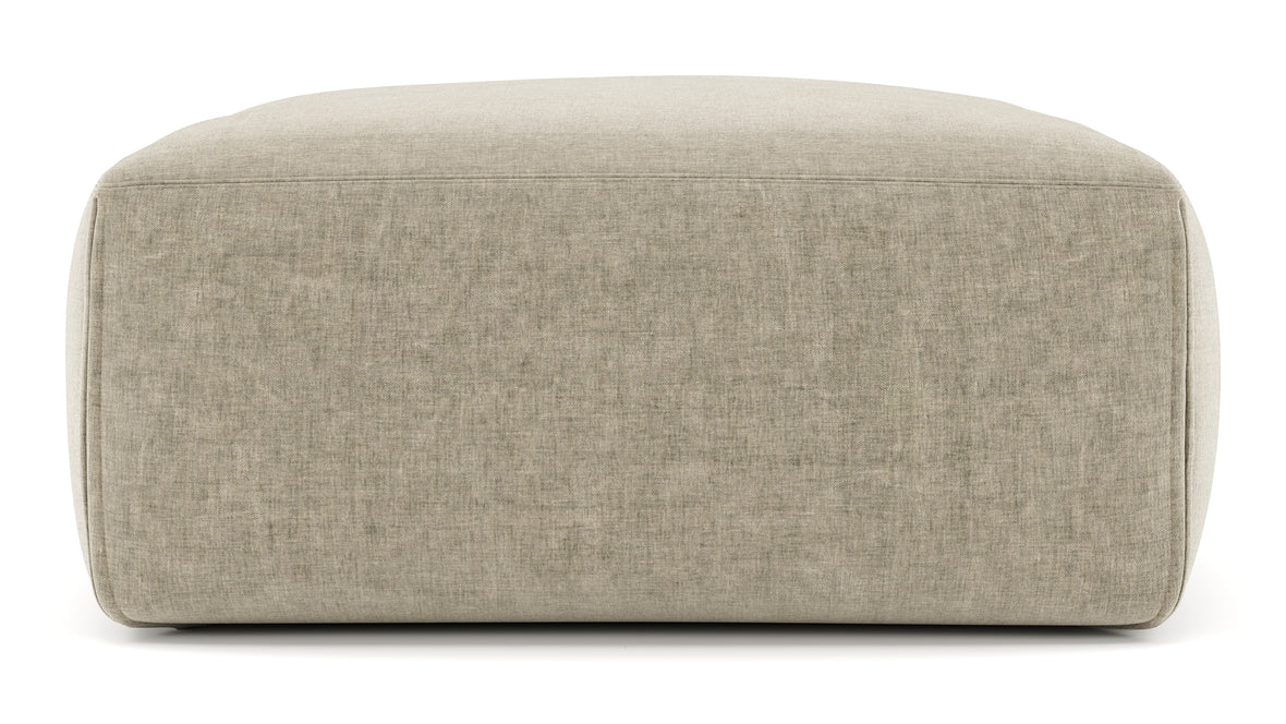 Le Mura - Le Mura Ottoman, Beige Gray Chenille