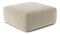 Le Mura - Le Mura Ottoman, Beige Gray Chenille