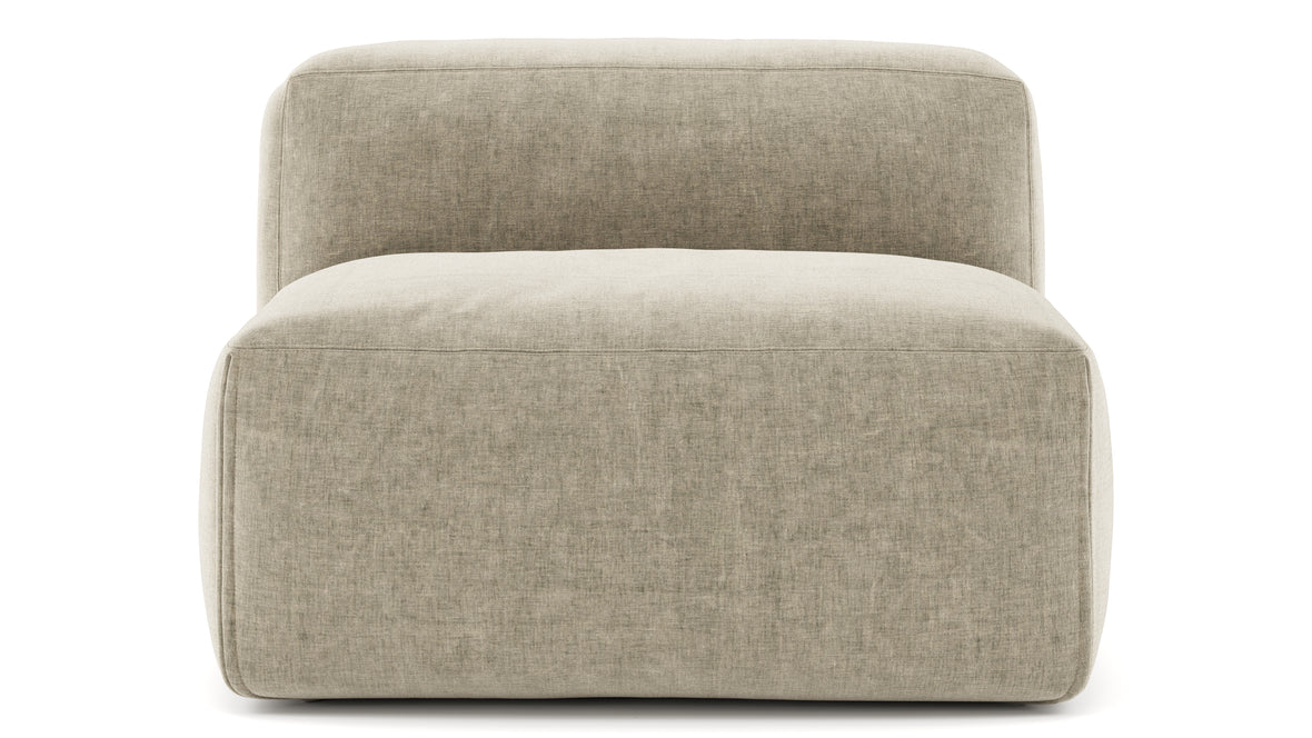 Le Mura - Le Mura Sectional Module, Armless Chair, Beige Gray Chenille