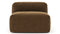 Le Mura - Le Mura Sectional Module, Armless Chair, Brown Vegan Suede