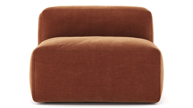 Le Mura - Le Mura Sectional Module, Armless Chair, Rust Chenille