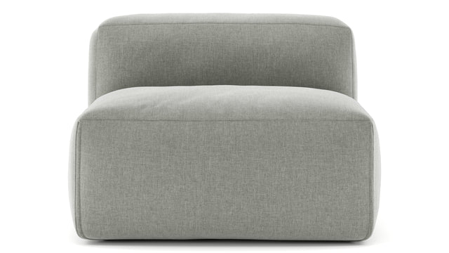 Le Mura - Le Mura Sectional Module, Armless Chair, Soft Gray Brushed Weave