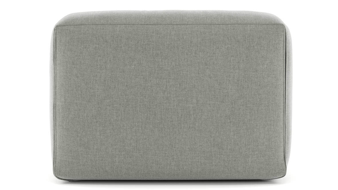 Le Mura - Le Mura Sectional Module, Armless Chair, Soft Gray Brushed Weave