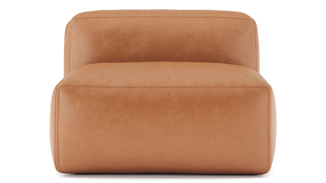 Le Mura - Le Mura Sectional Module, Armless Chair, Tan Vegan Leather