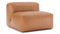 Le Mura - Le Mura Sectional Module, Armless Chair, Tan Vegan Leather