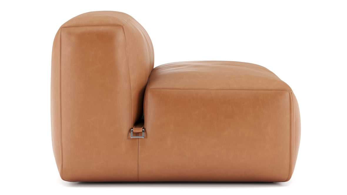 Le Mura - Le Mura Sectional Module, Armless Chair, Tan Vegan Leather