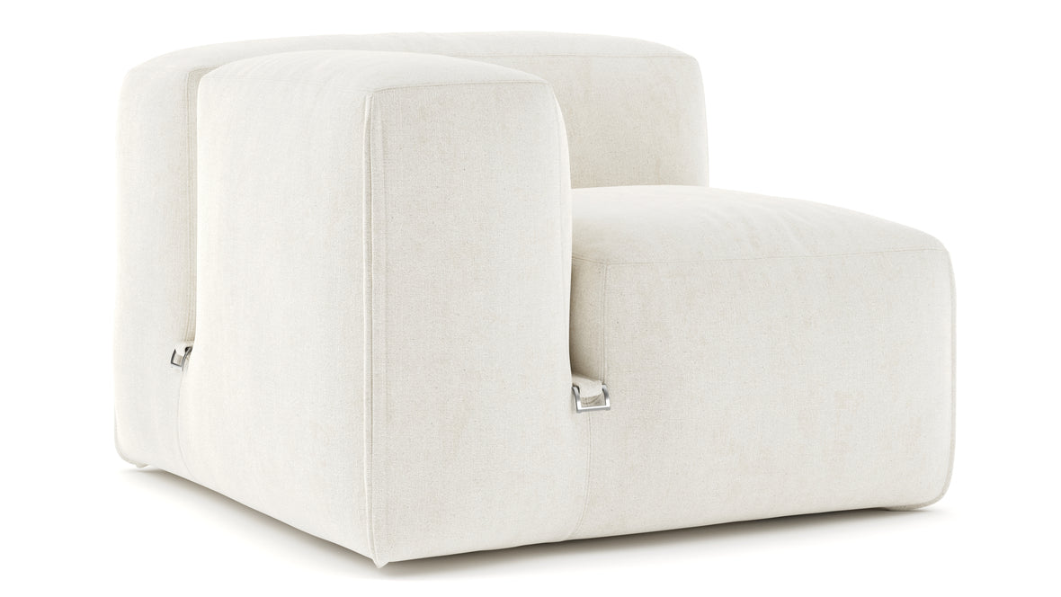 Le Mura - Le Mura Sectional Module, Left Arm, Natural Linen