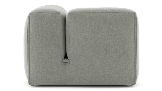 Le Mura - Le Mura Sectional Module, Left Arm, Soft Gray Brushed Weave