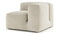 Le Mura - Le Mura Sectional Module, Right Arm, Eggshell Vegan Suede