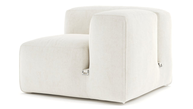 Le Mura - Le Mura Sectional Module, Right Arm, Natural Linen