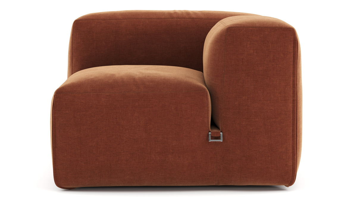 Le Mura - Le Mura Sectional Module, Right Arm, Rust Chenille