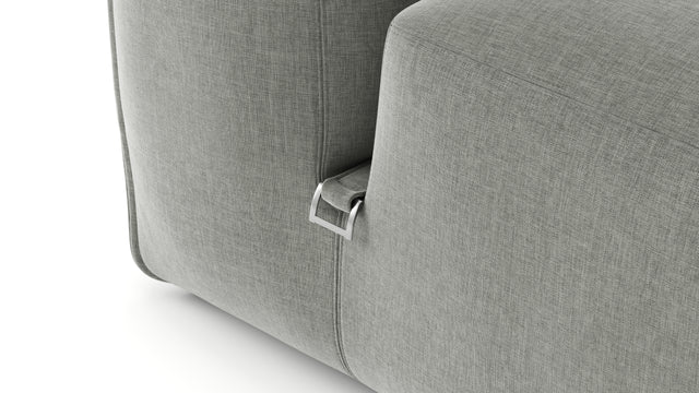 Le Mura - Le Mura Sectional Module, Right Arm, Soft Gray Brushed Weave