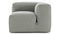 Le Mura - Le Mura Sectional Module, Right Arm, Soft Gray Brushed Weave