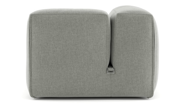 Le Mura - Le Mura Sectional Module, Right Arm, Soft Gray Brushed Weave