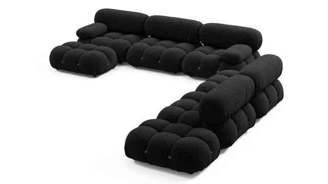 Belia - Belia Large Sectional, Right Corner, Black Boucle