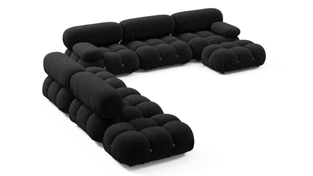 Belia - Belia Large Sectional, Left Corner, Black Boucle