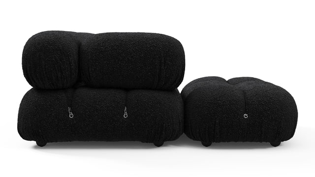 Belia - Belia Sectional, Left Chaise, Black Boucle