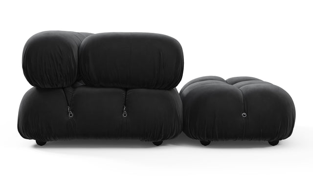 Belia - Belia Sectional, Left Chaise, Black Velvet