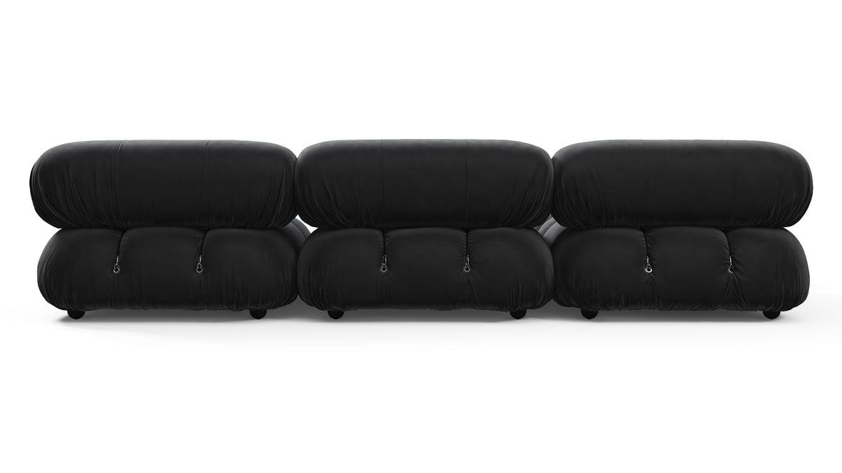 Belia - Belia Sectional, Left Chaise, Black Velvet