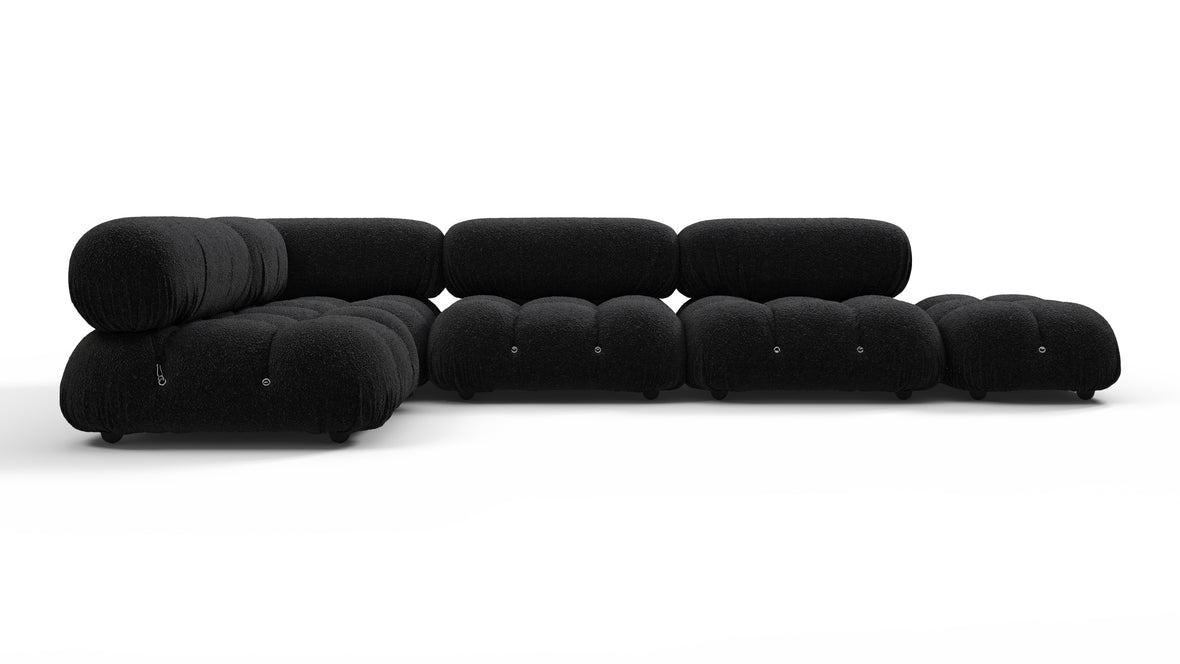 Belia - Belia Sectional, Left Corner, Black Boucle